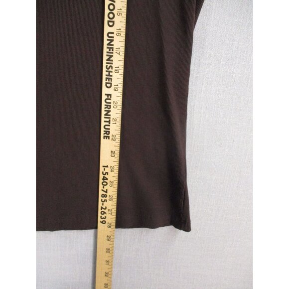 Faded Glory Womens Plus Embellished Brown Tank Top 22W/24W 100% Cotton - Picture 5 of 9